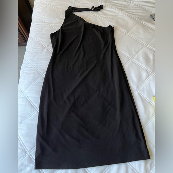 NWT Calvin Klein One Shoulder Sheath Dress with Attached Choker - Picture 4 of 15